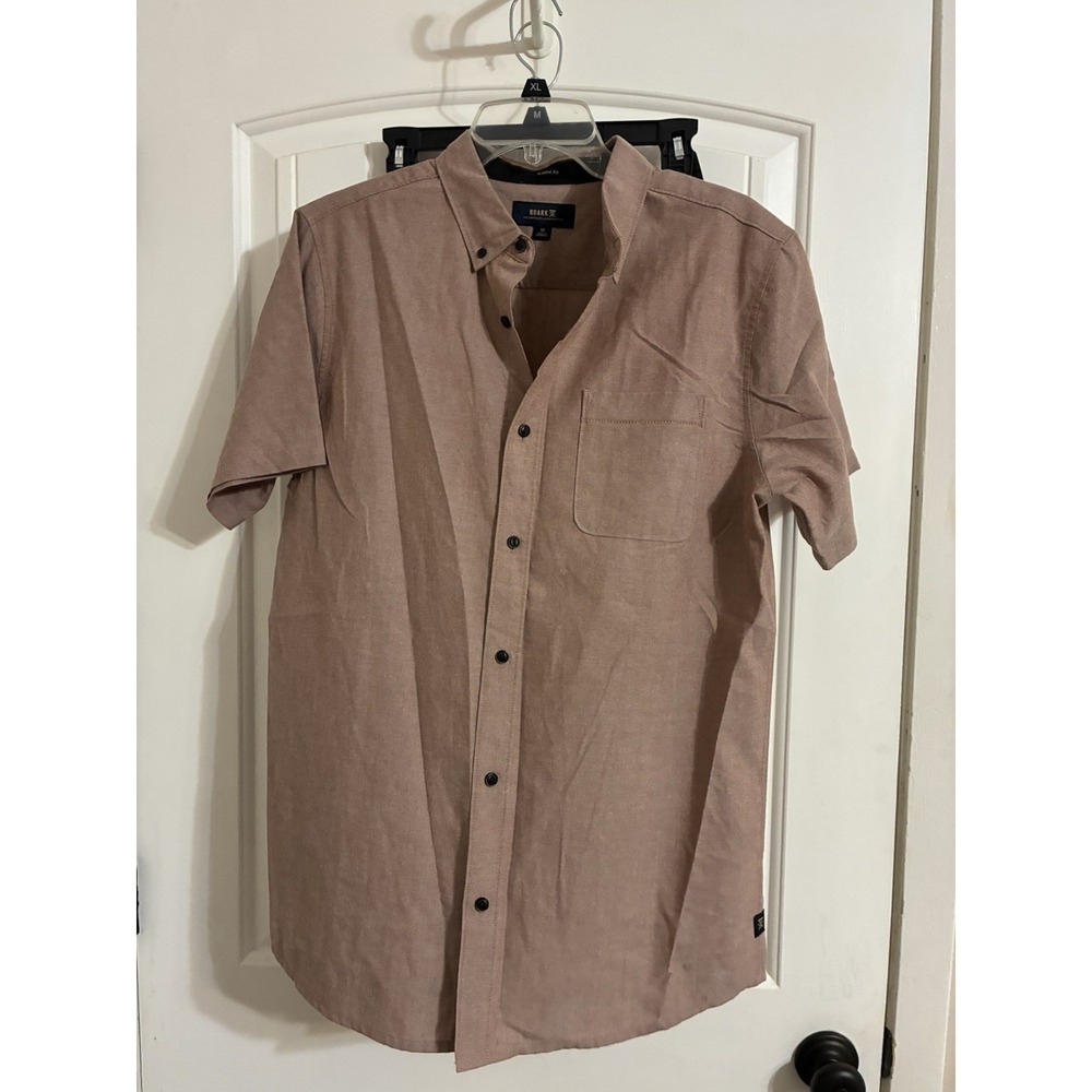 Roark Artifacts of Adventure Mens Classic Fit Short Sleeve Button Down Shirt M